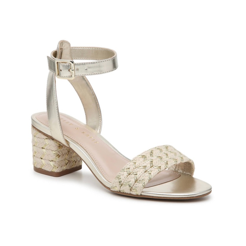 Kelly & Katie Tamaria Sandal Gold Tan Faux Leather